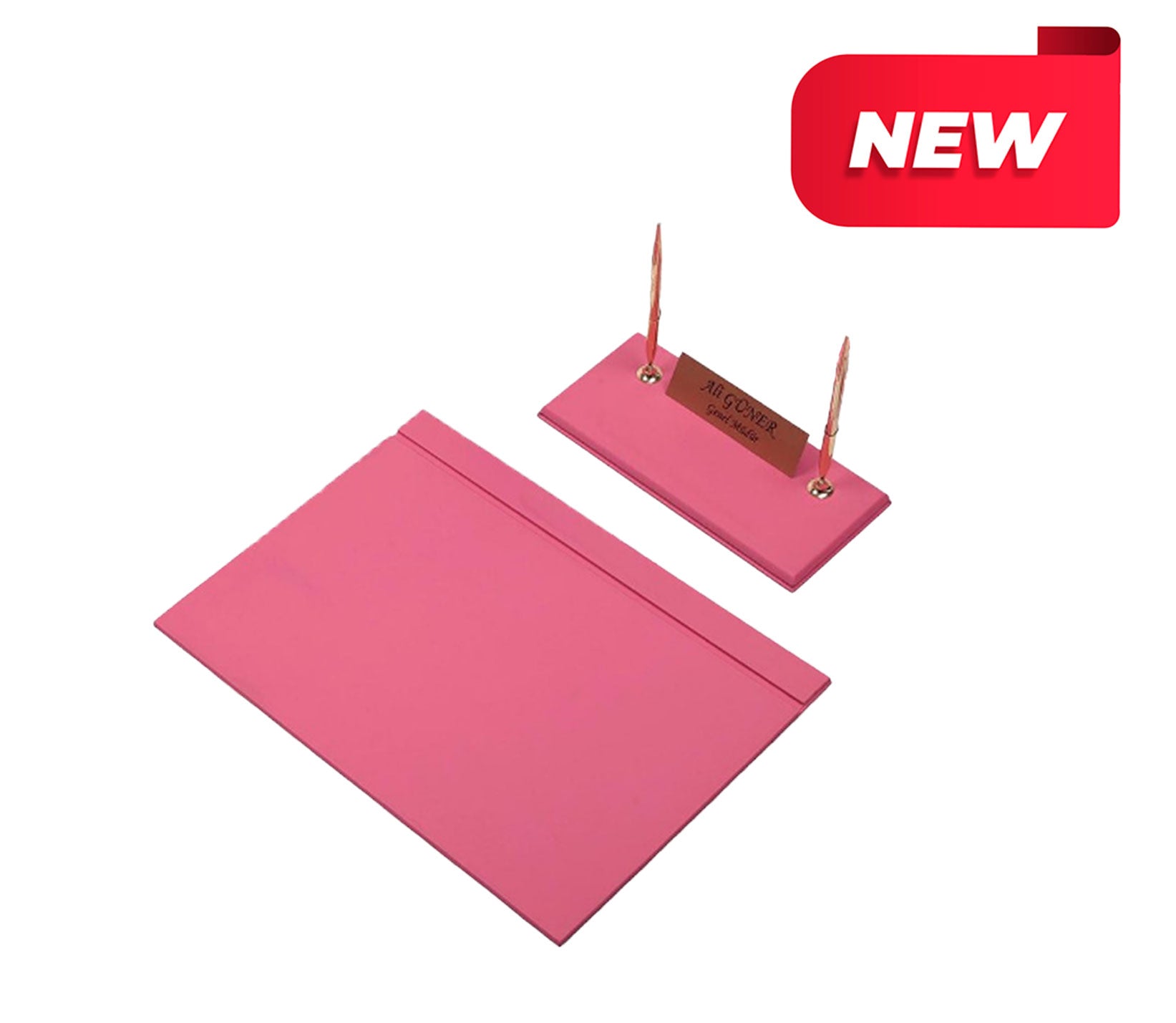 MOOG Leather Desk Set - Red- 2 PCS