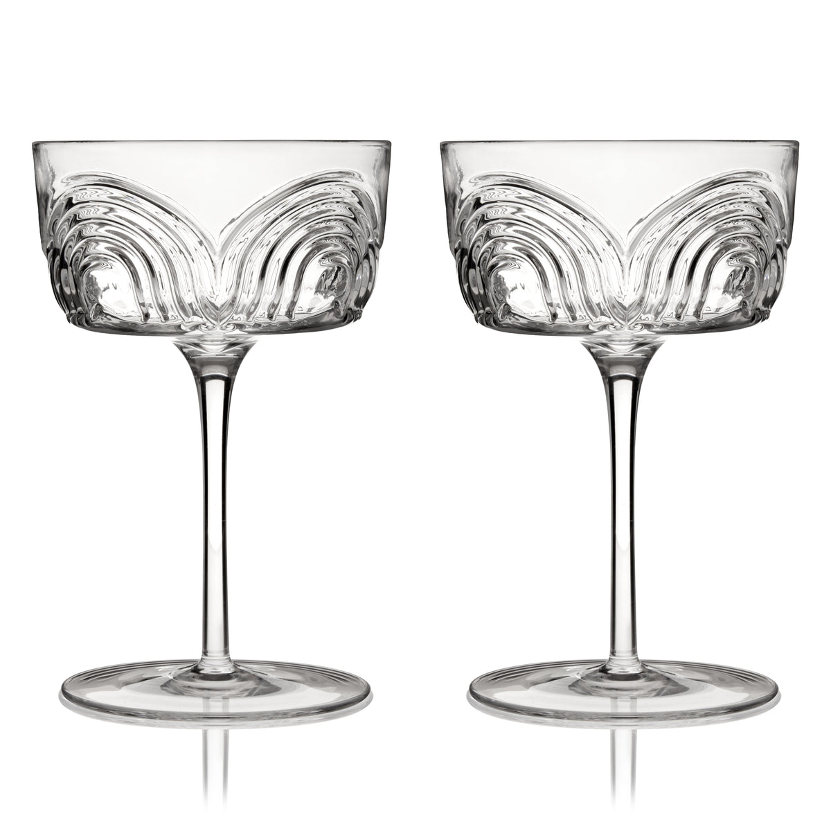 Beau Crystal Cocktail Coupes, Set of 2