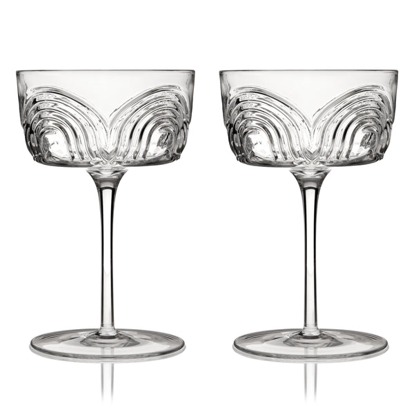 Beau Crystal Cocktail Coupes, Set of 2