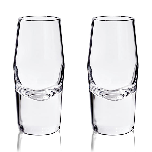 Raye Heavy Base Crystal Shot Glasses Set of 2