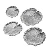 Lilypad Dimensional Wall Art - Set of 4 Silver