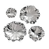 Petal Dimensional Wall Art - Set of 4 Silver