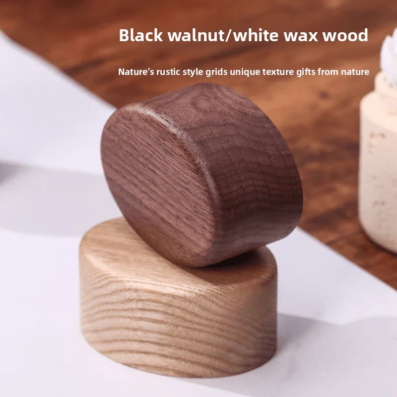 Wabi-Sabi Style Resin Toothpick and Swab Holder with Wooden Lid – Natural Look, Rustic Design, Perfect for Home Decor in Living Room, Dining Room, or Hotel – Ideal Gift for Christmas, Valentine'S Day, or Father'S Day, Too