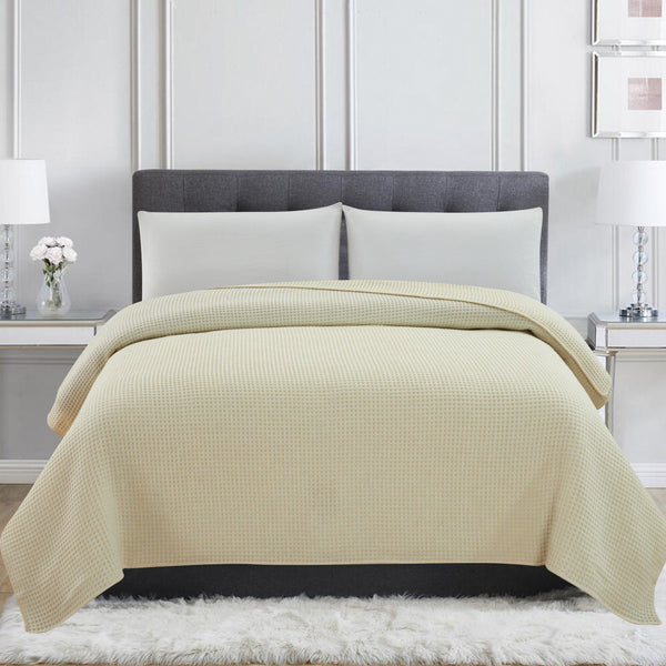 100% Merino Wool Waffle Weave Blanket