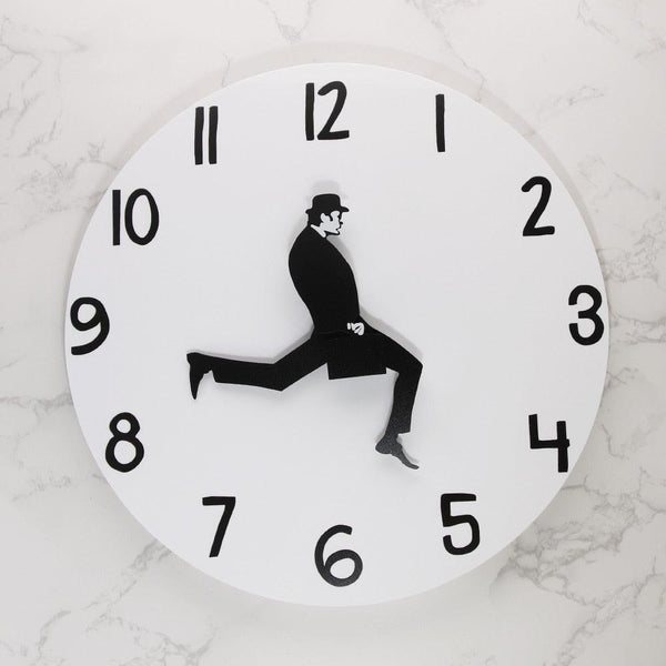 Wall Clock Silly Walk Wall Clock Comedy Creative Artwork Sweep Seconds Silent Funny Modern Silent Wall Watch Clock for Living Room Decor  Comedian Home Decor Novelty Wall Watch Funny Walking Silent Mute Clock