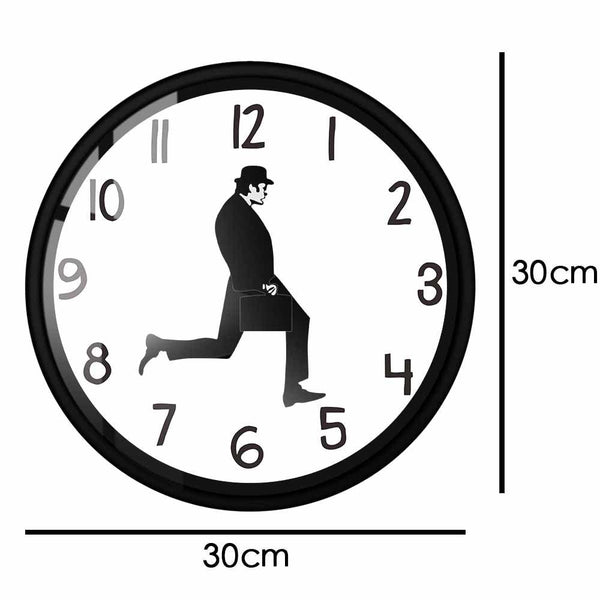 Wall Clock Silly Walk Wall Clock Comedy Creative Artwork Sweep Seconds Silent Funny Modern Silent Wall Watch Clock for Living Room Decor  Comedian Home Decor Novelty Wall Watch Funny Walking Silent Mute Clock