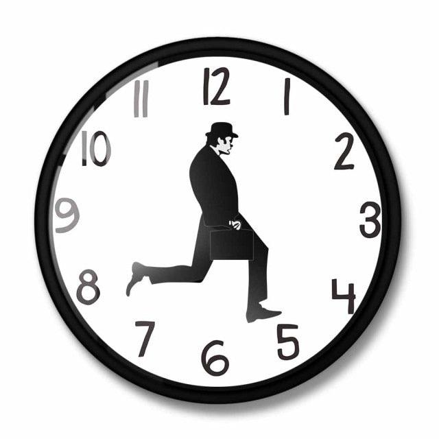 Wall Clock Silly Walk Wall Clock Comedy Creative Artwork Sweep Seconds Silent Funny Modern Silent Wall Watch Clock for Living Room Decor  Comedian Home Decor Novelty Wall Watch Funny Walking Silent Mute Clock