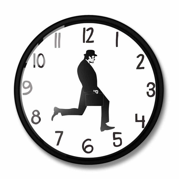 Wall Clock Silly Walk Wall Clock Comedy Creative Artwork Sweep Seconds Silent Funny Modern Silent Wall Watch Clock for Living Room Decor  Comedian Home Decor Novelty Wall Watch Funny Walking Silent Mute Clock