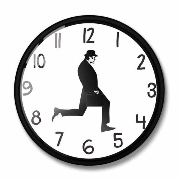 Wall Clock Silly Walk Wall Clock Comedy Creative Artwork Sweep Seconds Silent Funny Modern Silent Wall Watch Clock for Living Room Decor  Comedian Home Decor Novelty Wall Watch Funny Walking Silent Mute Clock