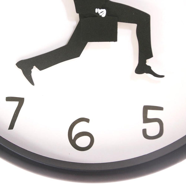 Wall Clock Silly Walk Wall Clock Comedy Creative Artwork Sweep Seconds Silent Funny Modern Silent Wall Watch Clock for Living Room Decor  Comedian Home Decor Novelty Wall Watch Funny Walking Silent Mute Clock
