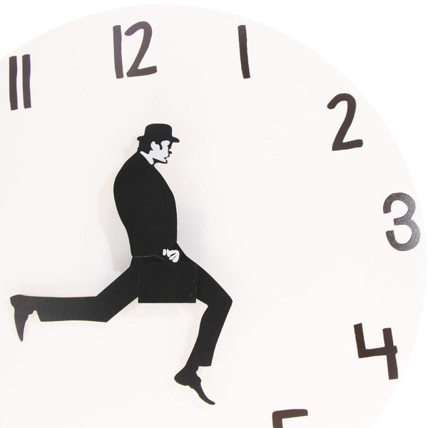 Wall Clock Silly Walk Wall Clock Comedy Creative Artwork Sweep Seconds Silent Funny Modern Silent Wall Watch Clock for Living Room Decor  Comedian Home Decor Novelty Wall Watch Funny Walking Silent Mute Clock
