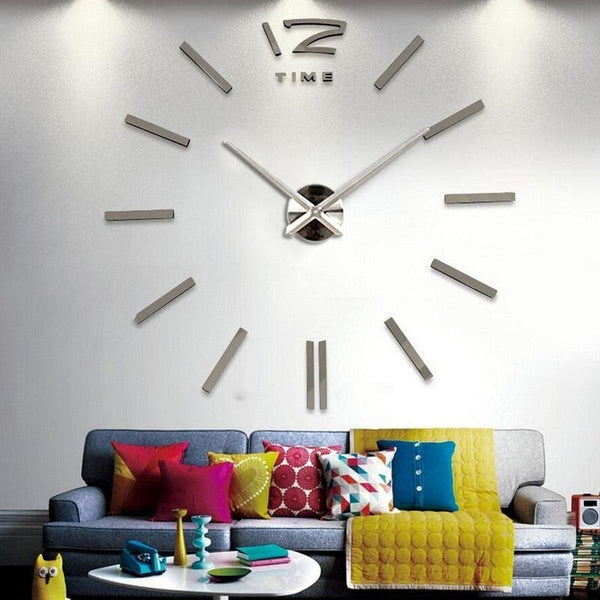 Wall Clock Watch Clocks 3D Frameless Wall Clock Large Stickers Wall Decoration for Living Room Bedroom 3D Acrylic Mirror Stickers Living Room Quartz Needle Europe