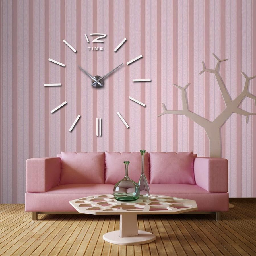 Wall Clock Watch Clocks 3D Frameless Wall Clock Large Stickers Wall Decoration for Living Room Bedroom 3D Acrylic Mirror Stickers Living Room Quartz Needle Europe