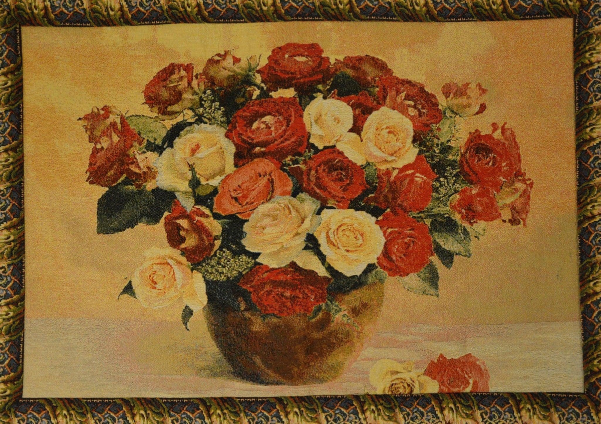 Tache Tapestry Red Rose Bouquet Valentine's Proposal Wall Hanging Art 27 x 20 (12442E)