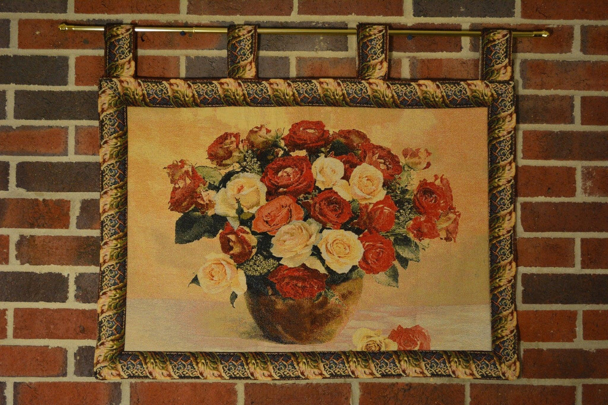 Tache Tapestry Red Rose Bouquet Valentine's Proposal Wall Hanging Art 27 x 20 (12442E)