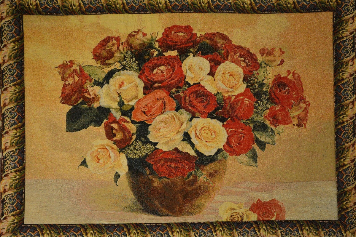 Tache Tapestry Red Rose Bouquet Valentine's Proposal Wall Hanging Art 27 x 20 (12442E)