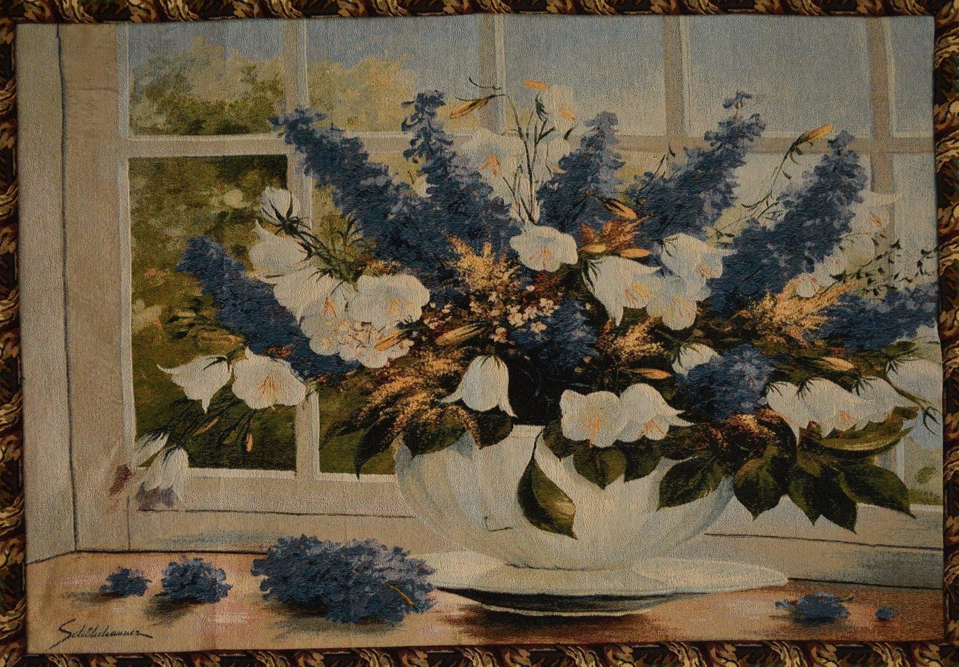 Tache 33 x 24 Inches Floral Sunlight Radiance Tapestry Wall Hanging With