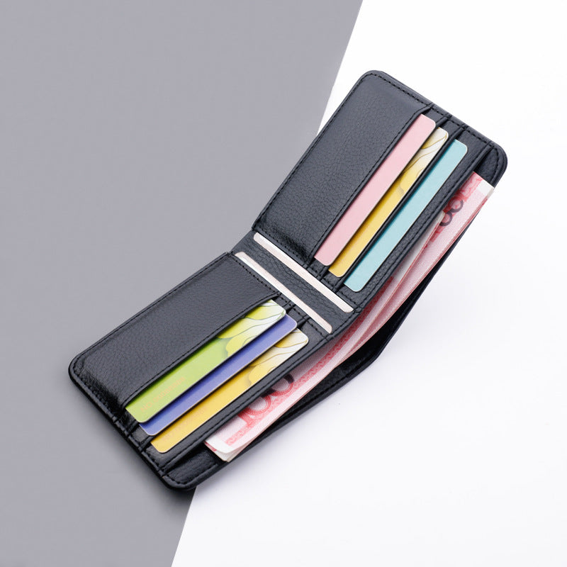 Wallet Men's Short Wallet  Business Wallet Simple Men's College Students Trendy Youth Wallet