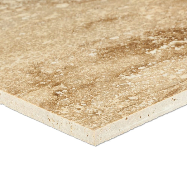 Walnut Vein-cut Travertine Floor and Wall Tile - Livfloors Collection