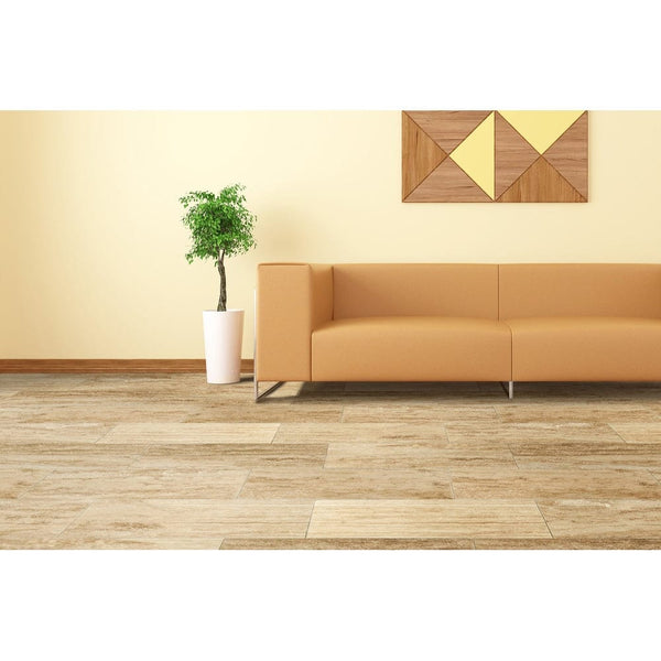 Walnut Vein-cut Travertine Floor and Wall Tile - Livfloors Collection
