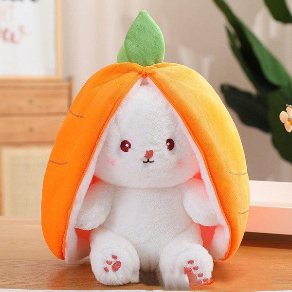 Wanghong Cute Strawberry Rabbit Doll Plush Toy with Transforming Feature - Gifts for You 'n Me