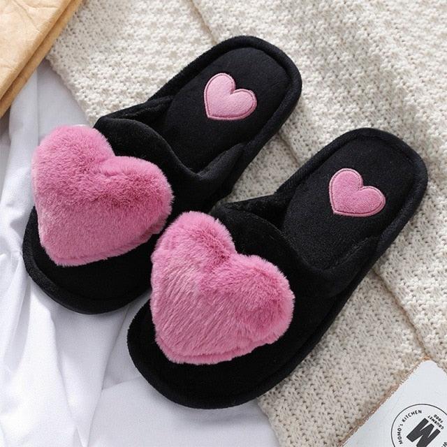 Warm Fluffy Slippers Women Faux Fur Slipper Indoor Floor Slides Flat Soft Furry House Warm Comfortable Fuzzy Furry Bedroom Slippers Indoor Cozy Memory Foam Anti-Slip Flip Flops