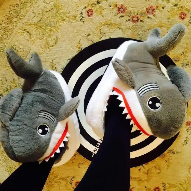 Warm Shark Womens Home Slippers Fashion Plush Winter Funny Elegant Women Slippers