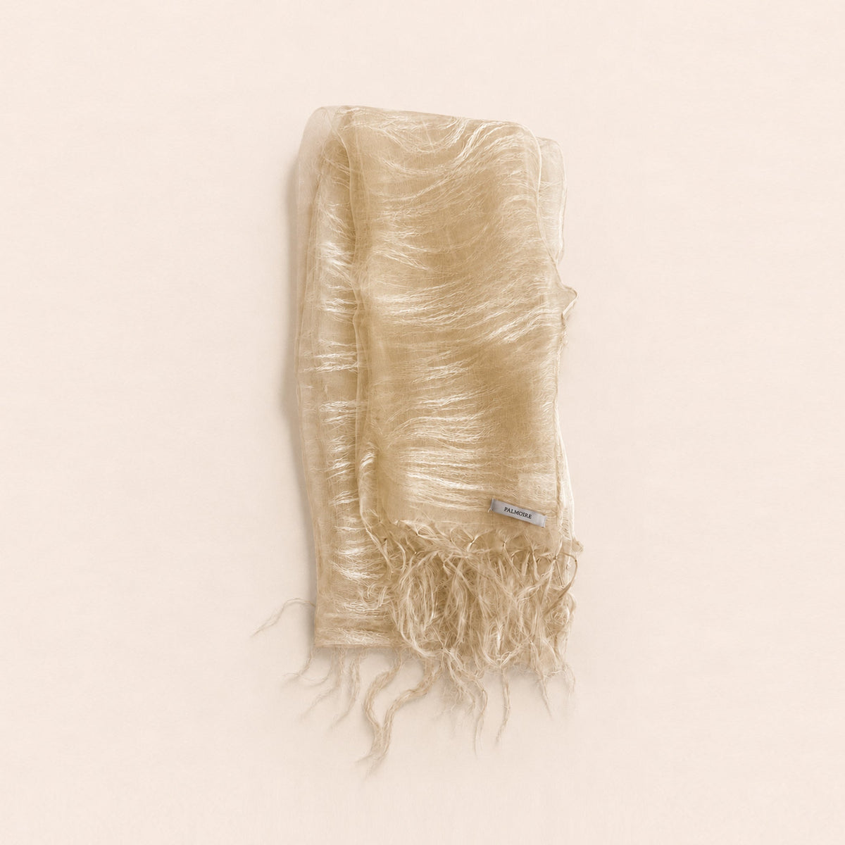 Warm Beige Mulberry Silk Scarf