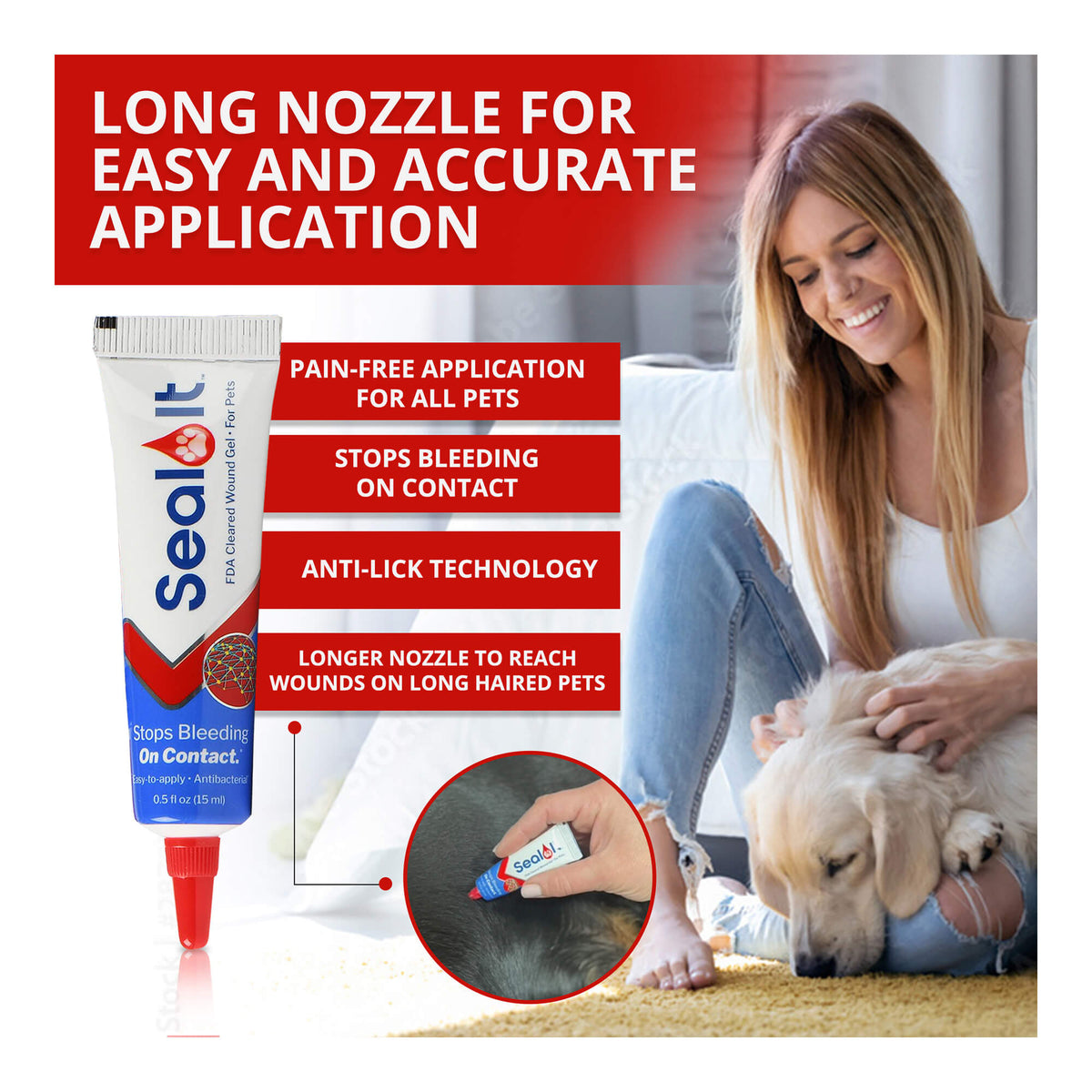 Seal It Wound & Blood Stop Gel for Dogs & Cats