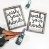 Wash Your Hands Ya Filthy Animal Gray 3D Wood Sign- Bathroom Decor