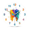 Water Color Tooth Painting Print Wall Clock Wall Clock for Living Room Wall Clock Medical Dental Clinic Wall Art Non Ticking Wall Watch Orthodontist Dentist Gift Clinic Wall Art Non Ticking Wall Watch Orthodontist Dentist