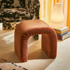 Waterfall Stool in Burnt Orange Velvet (W)19.5