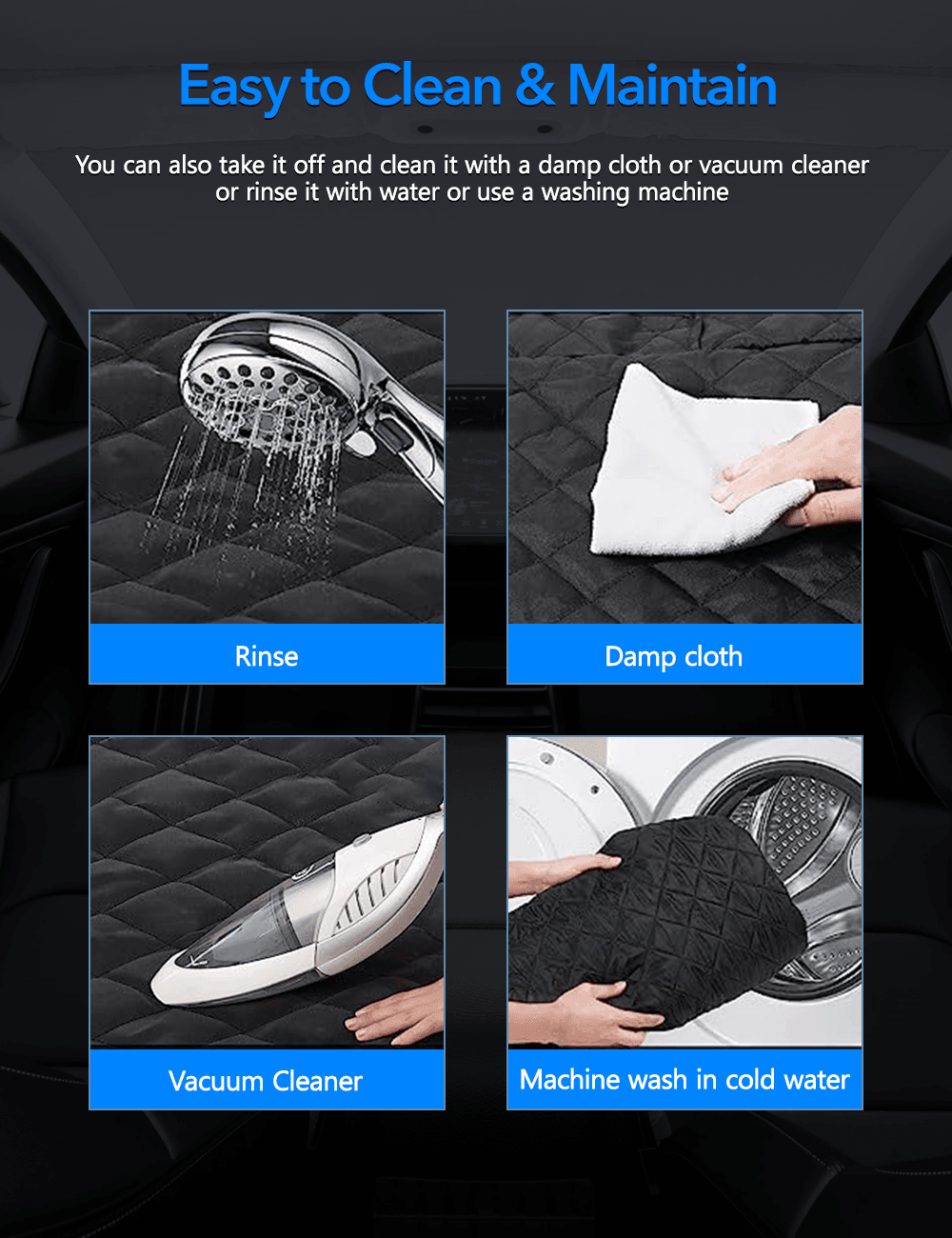 Waterproof Car Dog Seat Cover for Tesla Model Y/3/S/X/Cybertruck