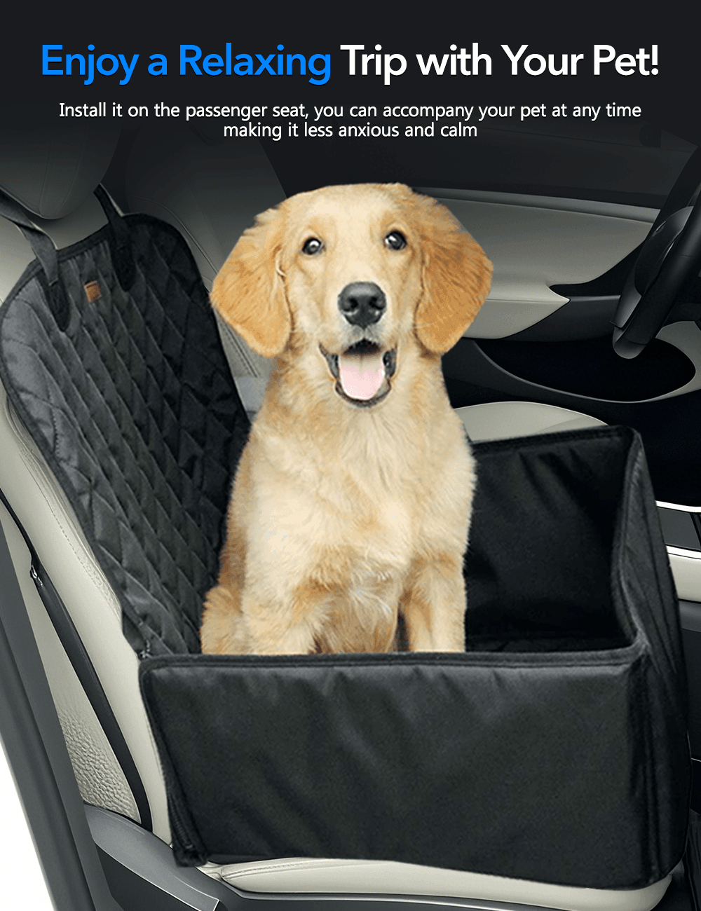 Waterproof Car Dog Seat Cover for Tesla Model Y/3/S/X/Cybertruck