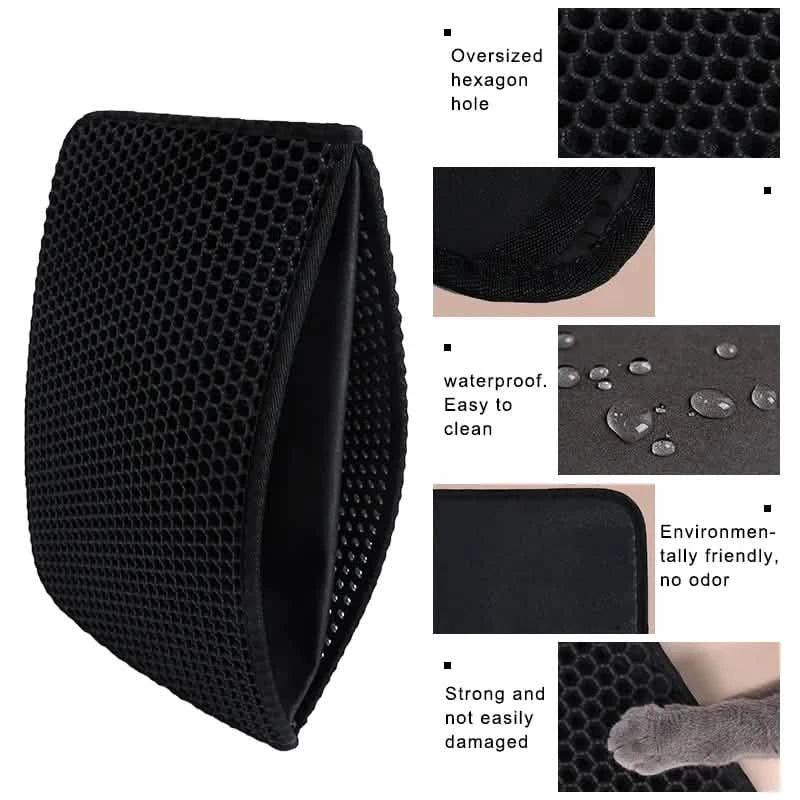 Waterproof EVA Double Layer Cat Litter Trapping Pet Litter Box Mat Clean Pad