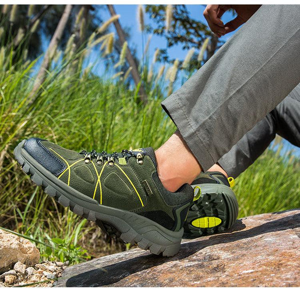 Waterproof Hiking Boots Mens Casual Shoes Walking Climbing Hiking Mountain Sport Boots Hunting Mens Slip-Resistant Climbing Shoes Lightweight Walking Shoes