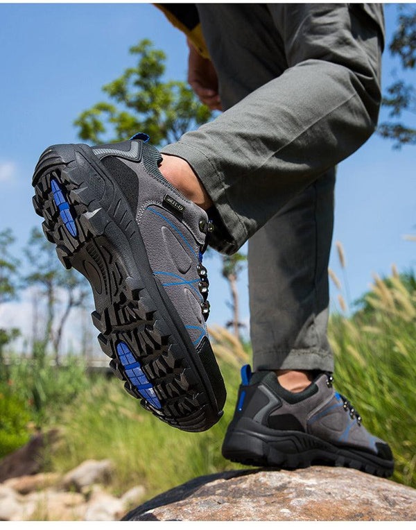 Waterproof Hiking Boots Mens Casual Shoes Walking Climbing Hiking Mountain Sport Boots Hunting Mens Slip-Resistant Climbing Shoes Lightweight Walking Shoes