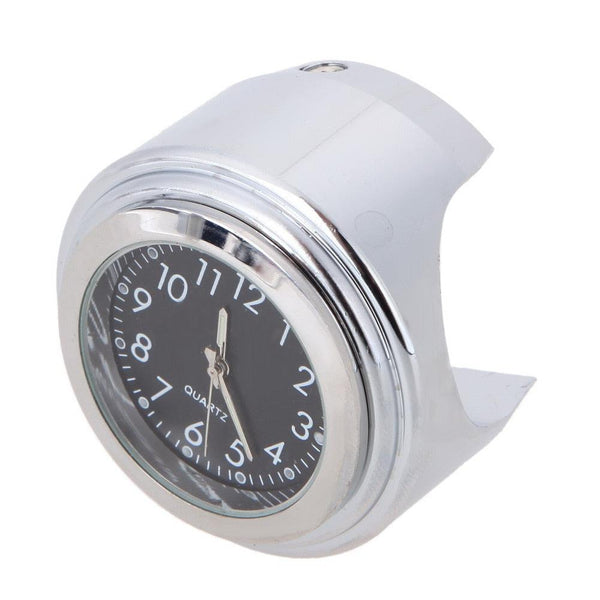 Waterproof  Motorcycle Handlebar Mount Quartz Clock Motorcycle Handlebar Motorcycle Handlebar Clock Motorcycle Modification Handlebar Mount Waterproof Quartz Clock Watch Accessories Watch Aluminum Luminous Clock Moto Black Accessories