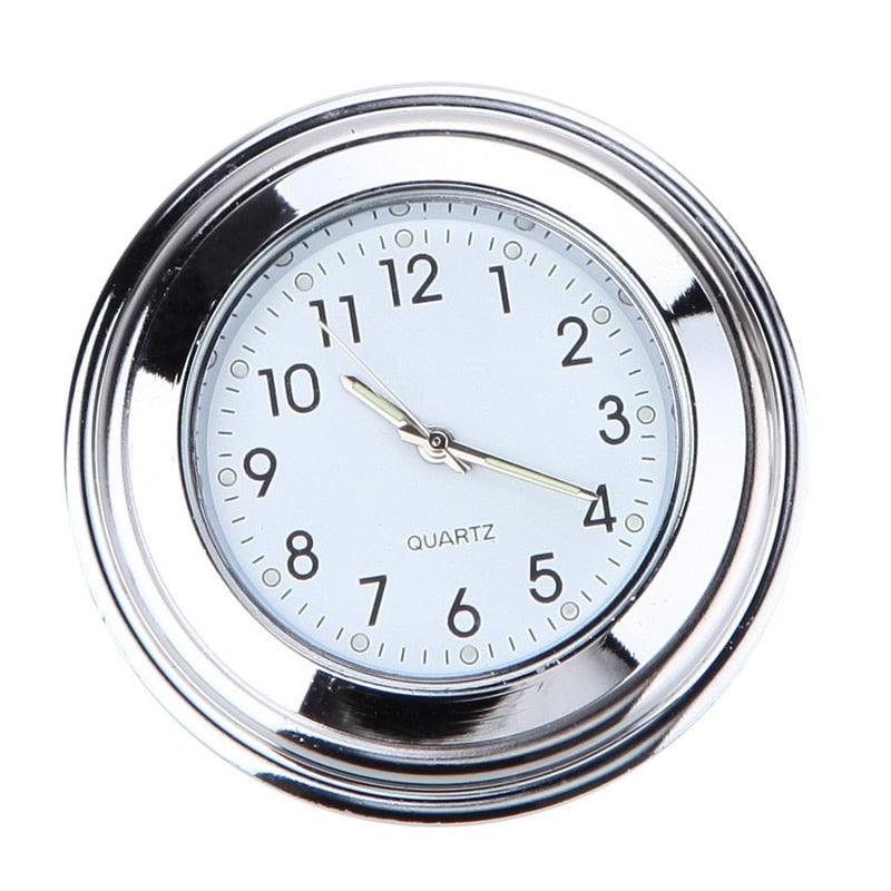 Waterproof  Motorcycle Handlebar Mount Quartz Clock Motorcycle Handlebar Motorcycle Handlebar Clock Motorcycle Modification Handlebar Mount Waterproof Quartz Clock Watch Accessories Watch Aluminum Luminous Clock Moto Black Accessories