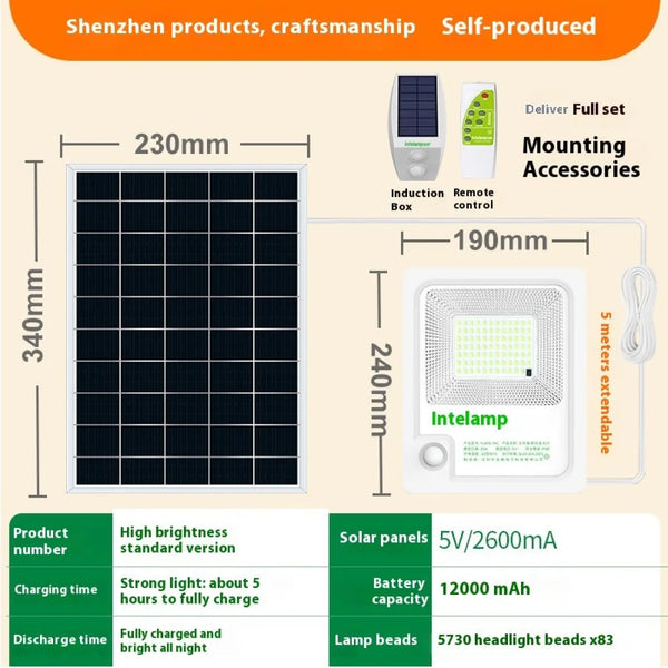Waterproof Outdoor Solar Lamp for Home & Pathways