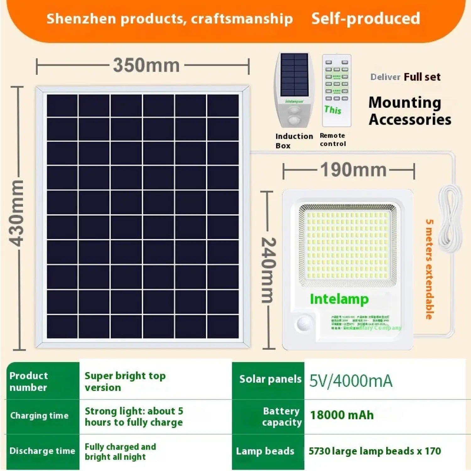 Waterproof Outdoor Solar Lamp for Home & Pathways