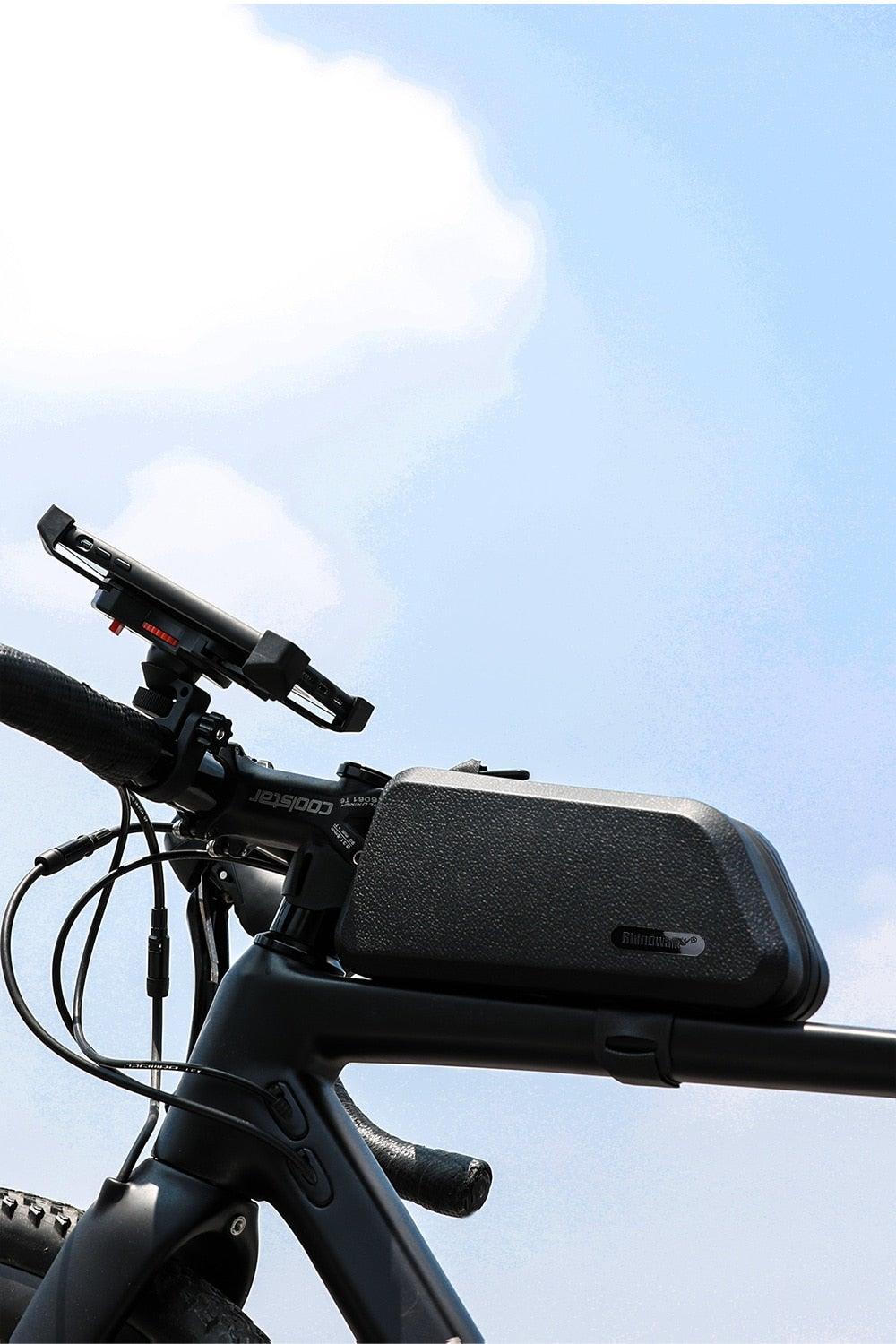 Waterproof Top Tube Bicycle Bag Hard Shell Bike Bag Stable Cycling Frame Bag Bike Accessories For Road Bike Bag Bike Top Tube Bag Bike Frame Bag Waterproof Stable Bicycle Frame Bag Bicycle Bag Professional Cycling Accessories