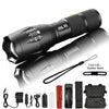 Waterproof Z45 Led Flashlight Ultra Bright Waterproof MINI Torch T6/L2/V6 zoomable 5 Modes 18650 rechargeable Battery for camping tactica Led Mini Water-Resistant Torch Light For Indoor & Outdoor Camping Hiking Accessories Gear