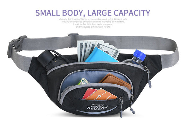 Wautton Outdoor Fanny Pack Bum Bag Big Campacity Water Resistant Nylon