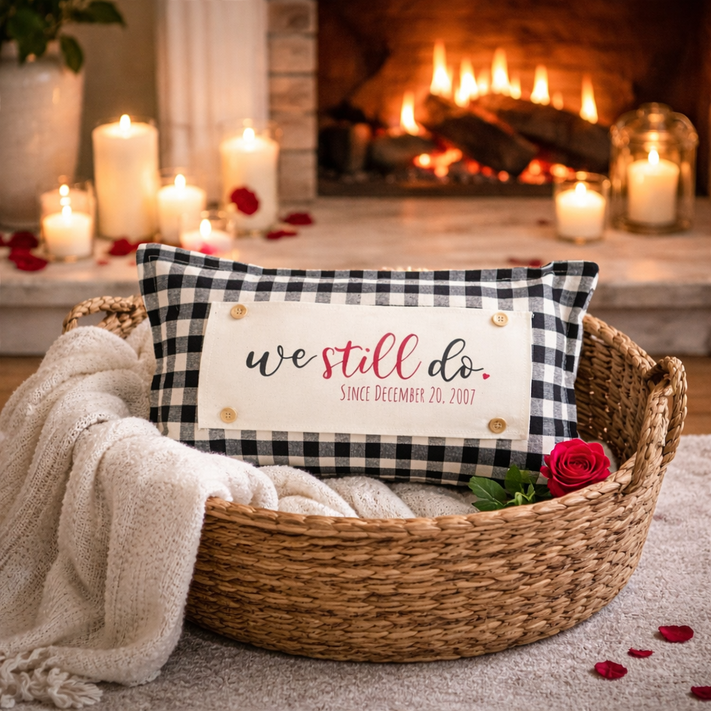 PILLOW ONLY (with fluffy insert): Buffalo Check Gingham: RECTANGLE BUFFALO CHECK PILLOW (with insert)