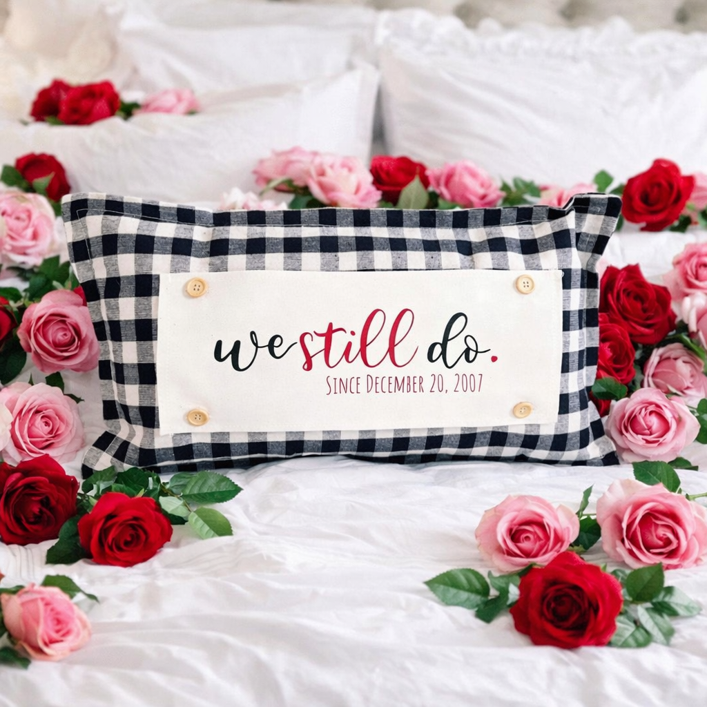 PILLOW ONLY (with fluffy insert): Buffalo Check Gingham: RECTANGLE BUFFALO CHECK PILLOW (with insert)
