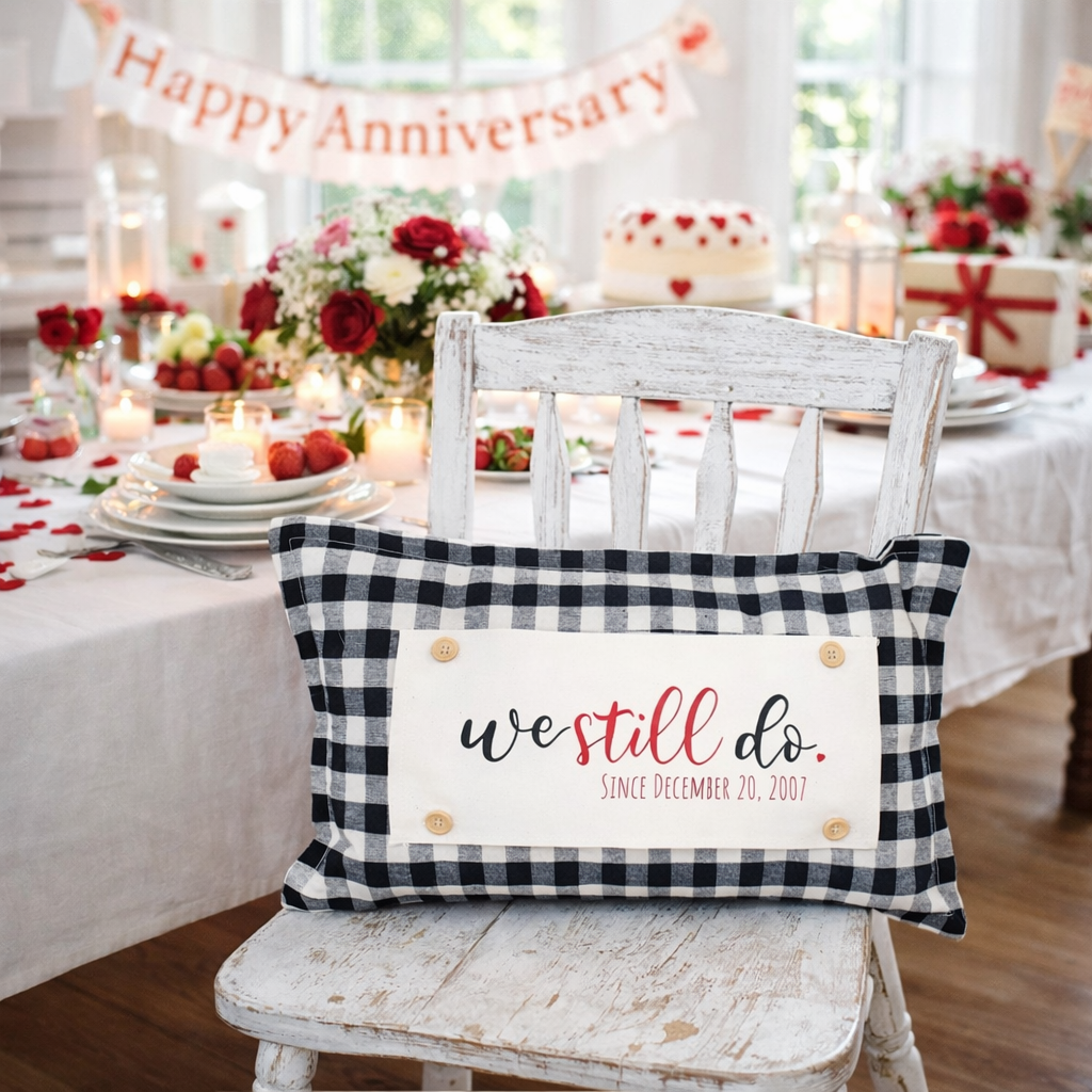 PILLOW ONLY (with fluffy insert): Buffalo Check Gingham: RECTANGLE BUFFALO CHECK PILLOW (with insert)