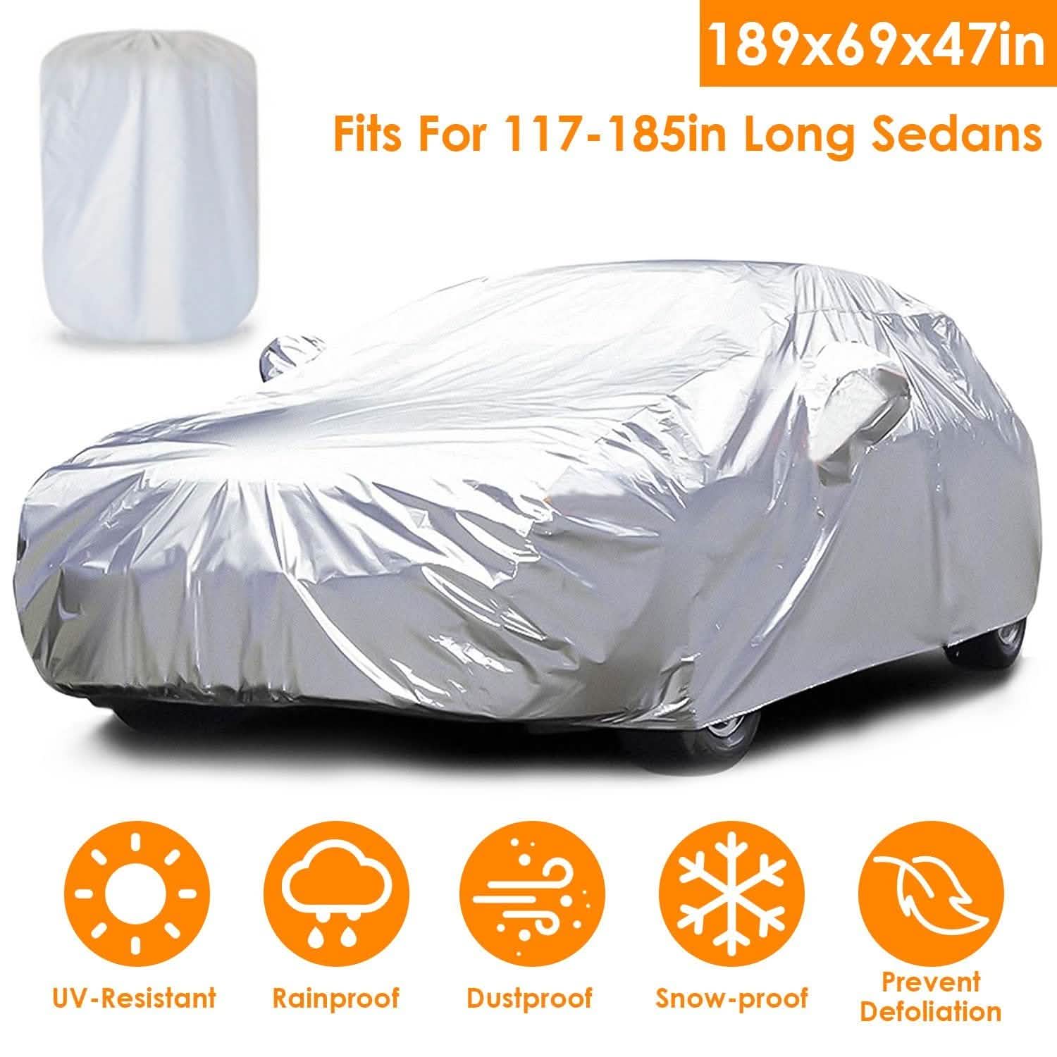 Weather UV Outdoor Full Cover For Sedans Up To 185