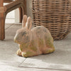 Weathered Moss Terracotta Bunny Garden Statue