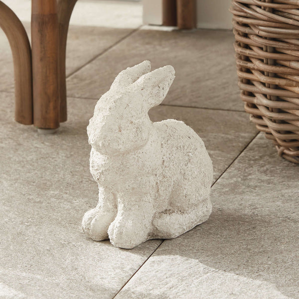 Weathered Terracotta Bunny Garden Statue
